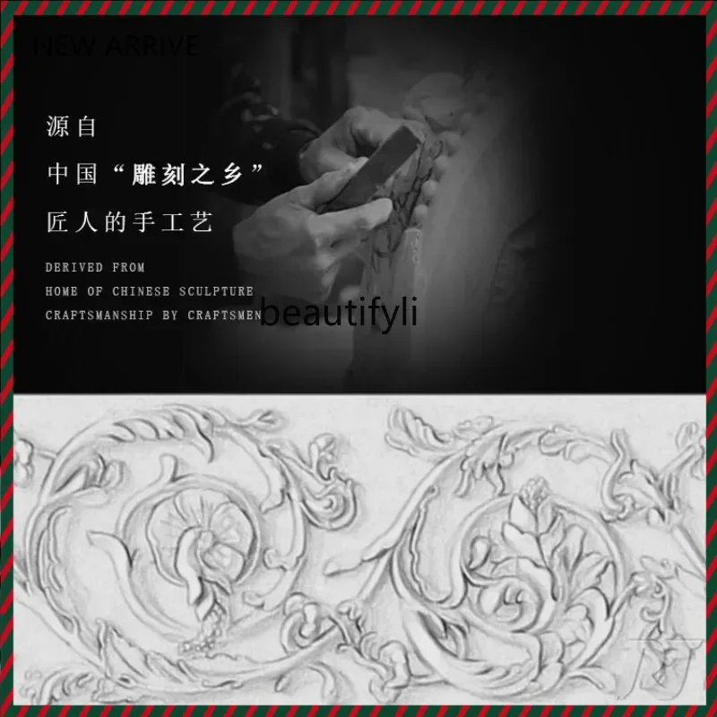 KK32  Marble fireplace Magnolia stone mantel American living room carved background wall decoration