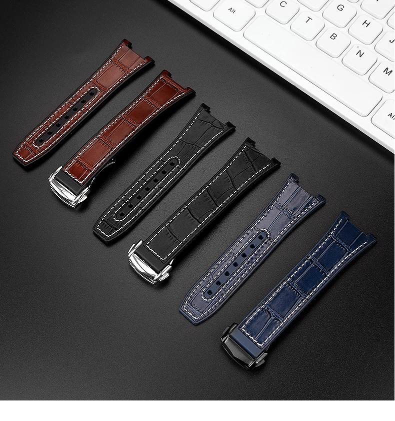 For Omega Constellation Manhattan 131.13 Leather & Silicone Hybrid Watch Band | Co-Axial Master Chronometer Strap 25*14mm