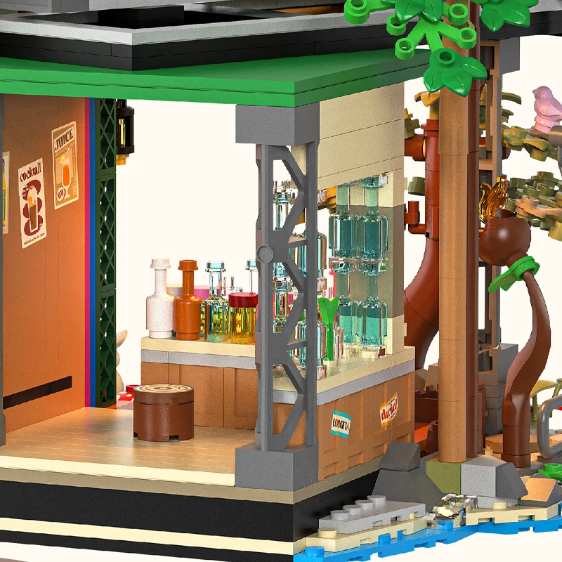 1100 + ชิ้น Micro Building Dock Bar MOC Building Blocks ชุด DIY Idea อิฐของเล่นสะสมสําหรับเด็กผู้ใหญ่เด็กของขวัญ