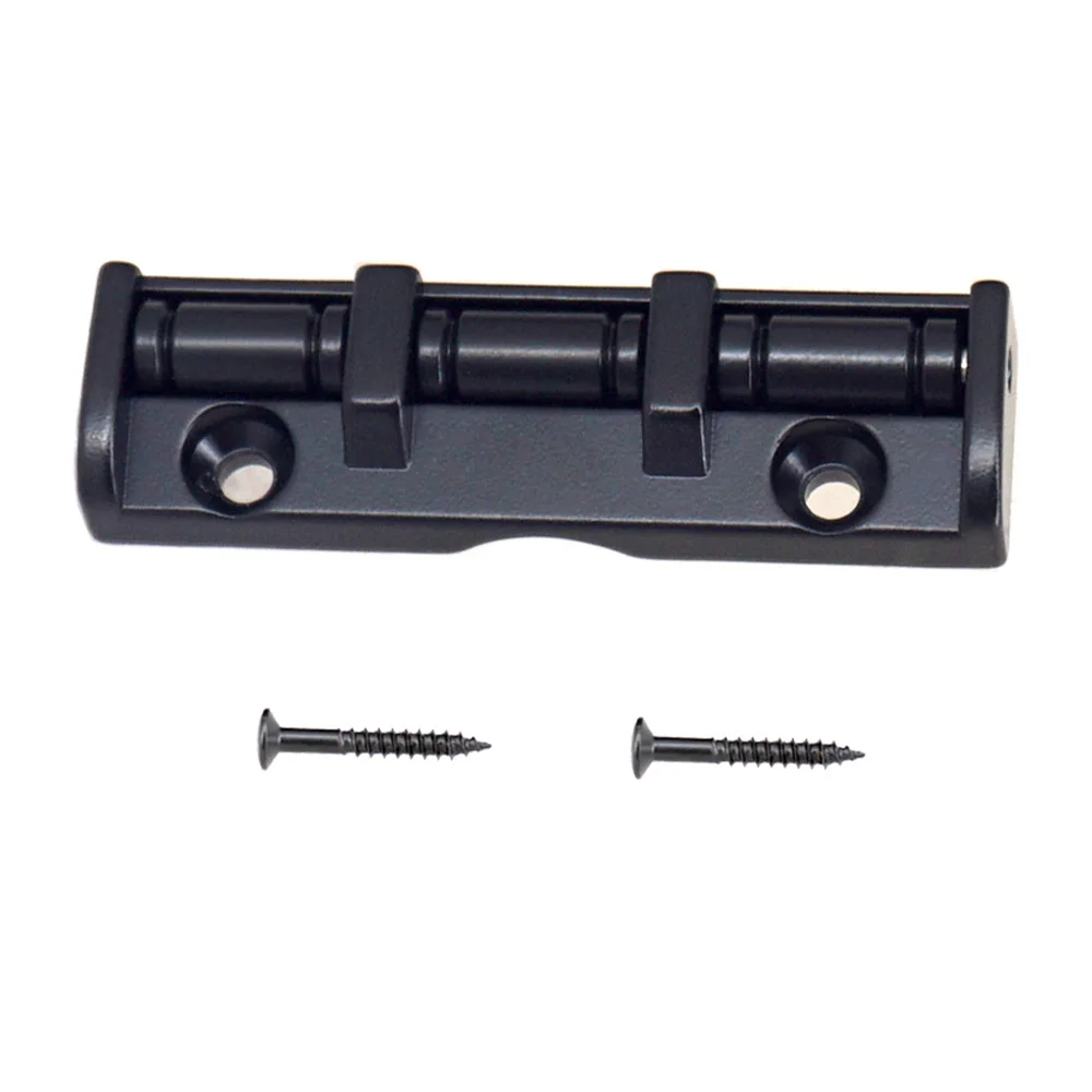 

6 String Guitar Roller Nut 43mm 3 Saddles with 2 Screws Black Gold Silver Zinc Alloy Iron Folk Acoustic Electric Guitar Roller