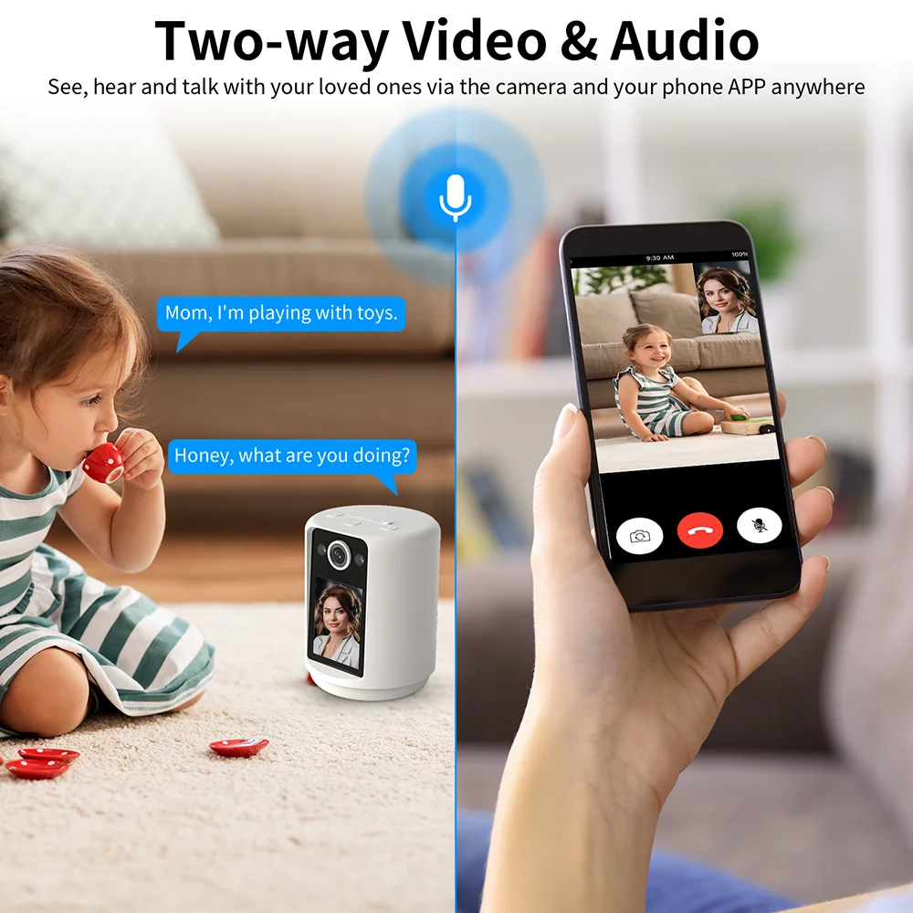 Vstarcam Indoor Two-way Video&Audio Humanoid Detection One-touch Video Call Warm Light Customizable Motion Zone