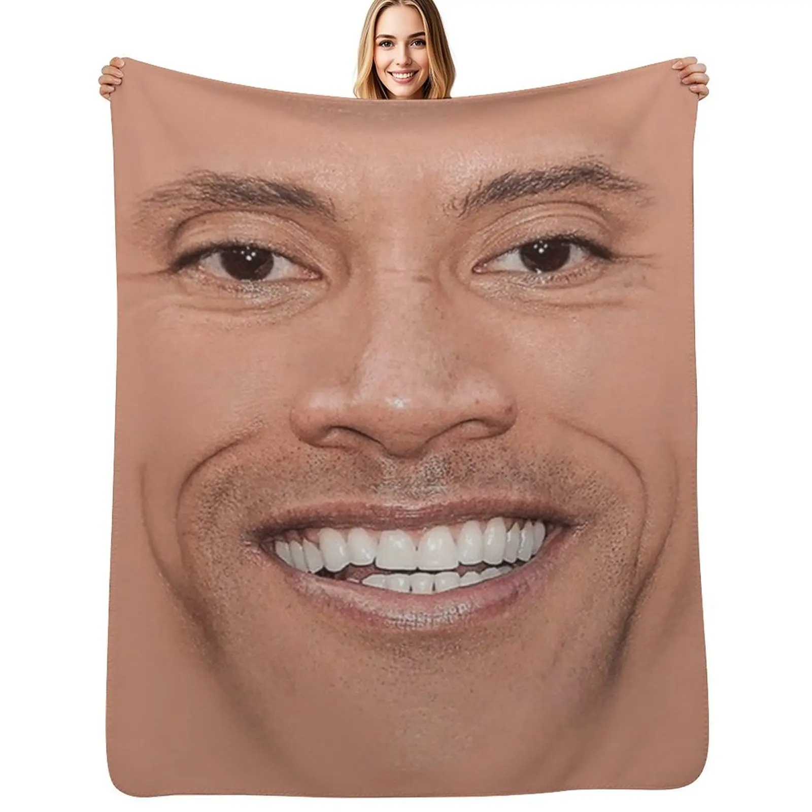 The Rock Face Throw Blanket Breathable Lightweight Blanket for Adults Kids