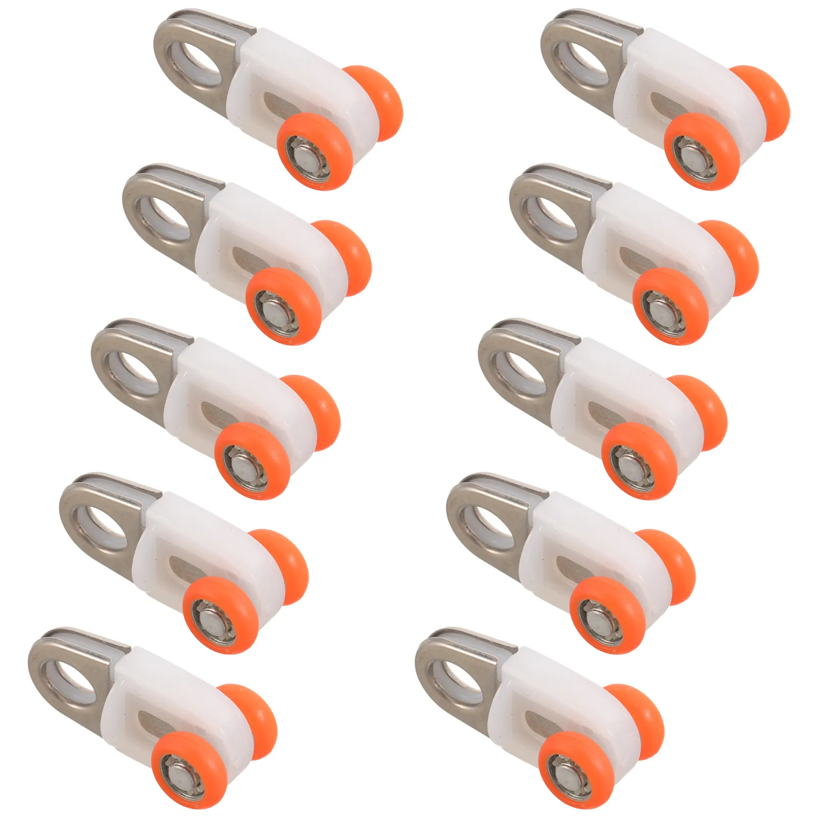 10Pcs Curtain Track Rollers Mute Curtain Glider Wheel Ceiling Rail Slider Hook Pulley Curtain Track Rolling Roller Accessories