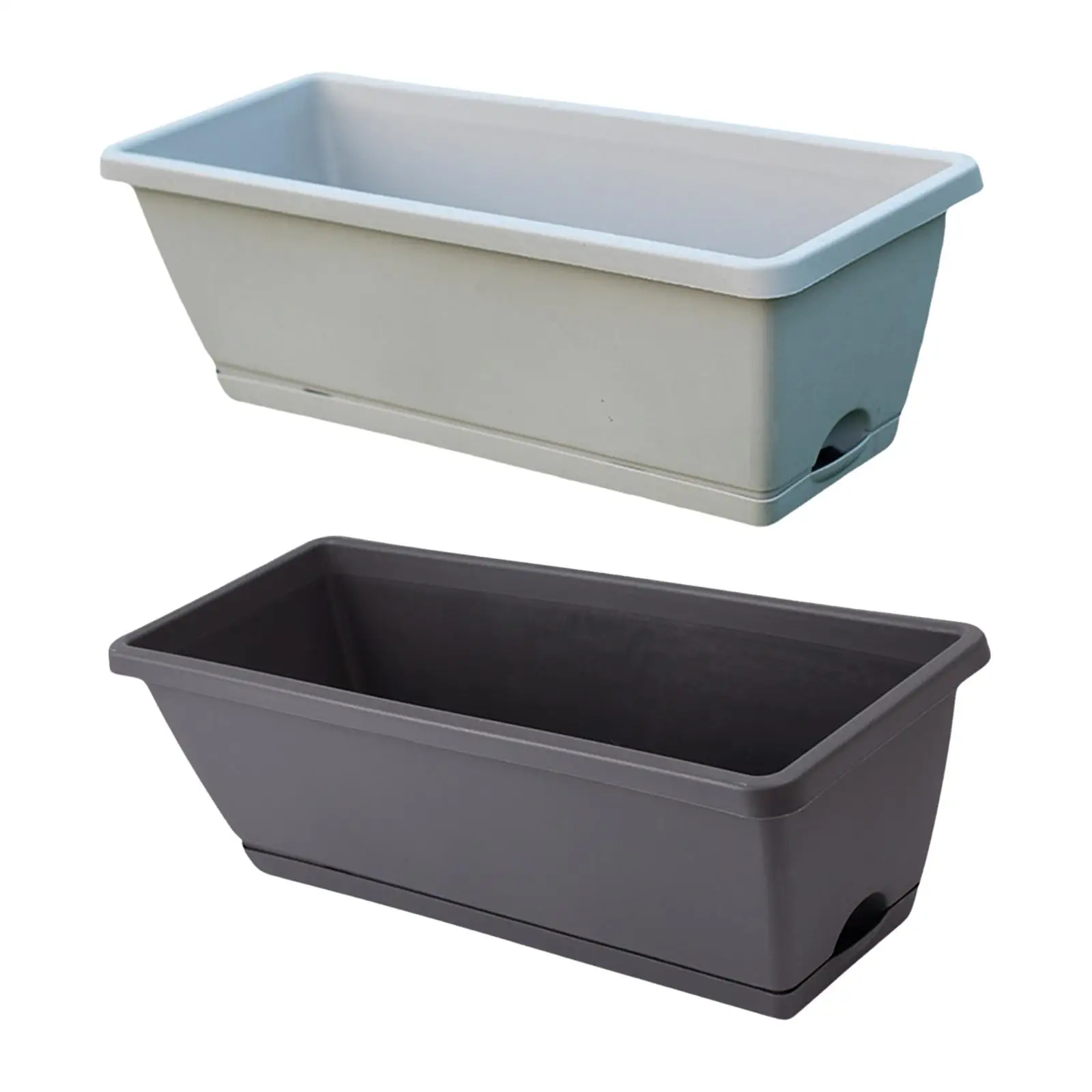 Flower Window Box Rectangular Container for Indoor Outdoor Windowsill Home