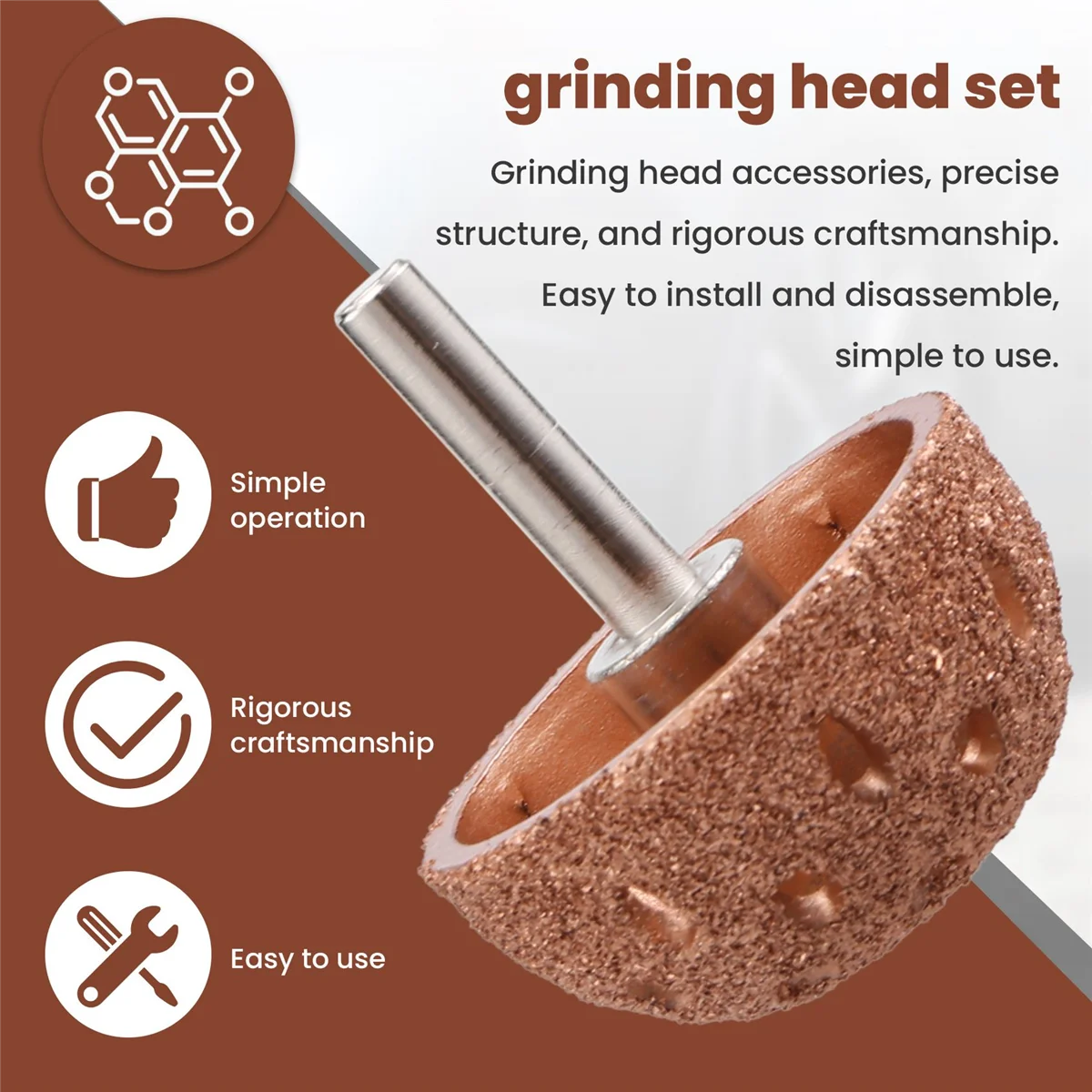 ชุดซ่อมยางชามเหล็กทังสเตนจานเจียรหัวขัดของเครื่องขัดส้นเท้า