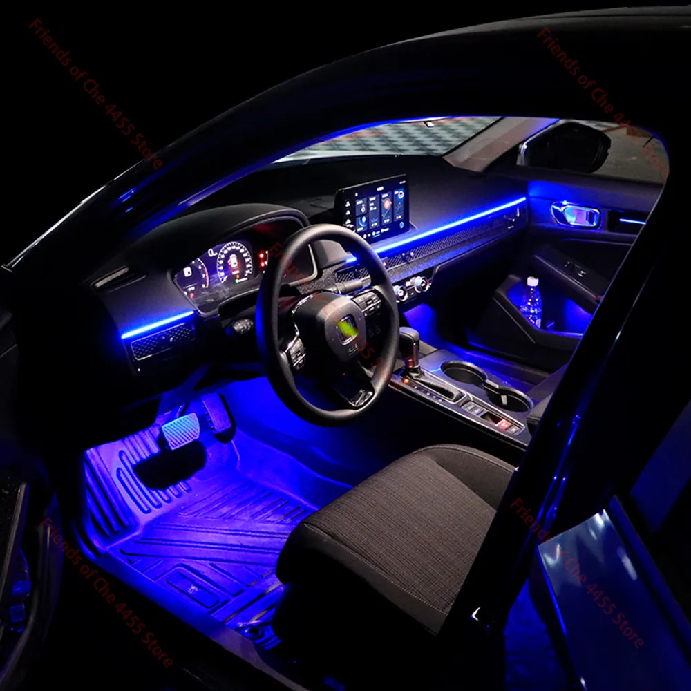 Ambient Light For 2022 Honda civic 11th Car Interior Neon RGB Led Bluetooth Control Music Control Decorative Atmosphere Lamp