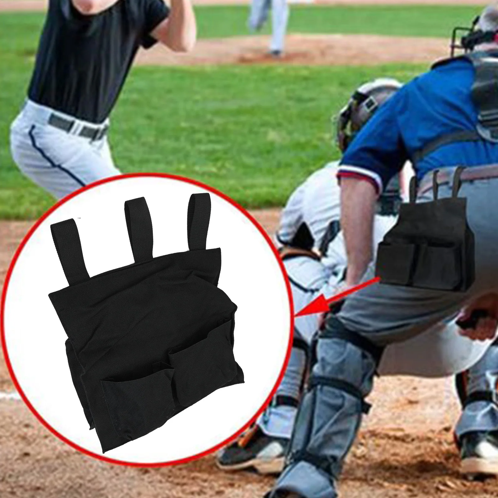 Immagine 6: Borsa per palline Umpire Ideale per baseball e softball Caratteristiche Materiale Grande capacità e comode tasche esterne