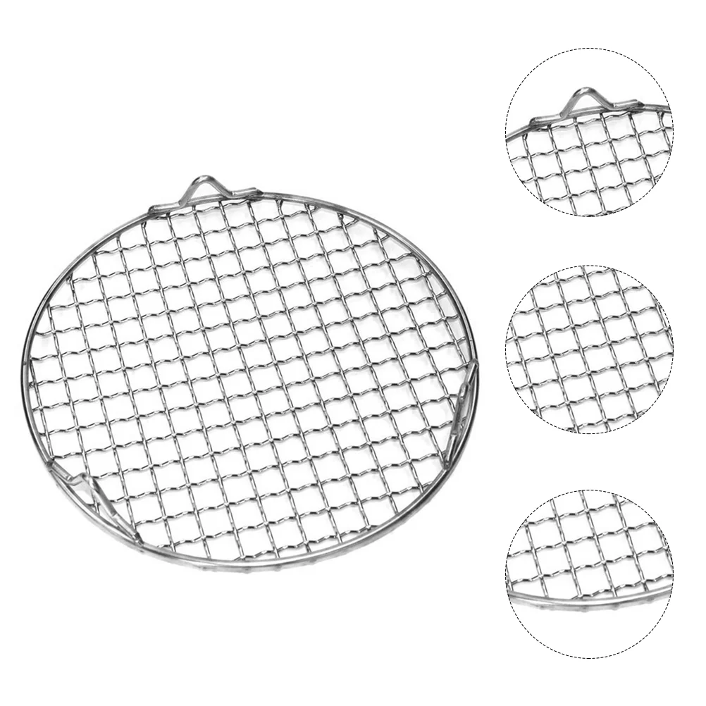 

BBQ Net Home Round Barbecue Portable Grilling Air Fryers Heat Resistant Mesh Non-stick Mat Supply Roast