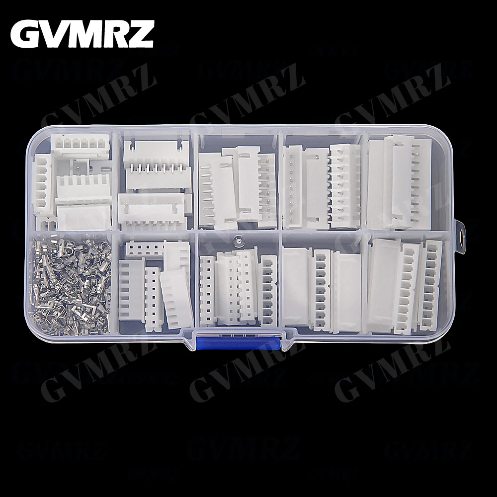 260PCS XH2.54 6/7/8/9/10 Pin Terminals Plastic Shell Male Female Plug  Socket Wire Connector XH 2.54 6P 7P 8P 9P 10P KIT