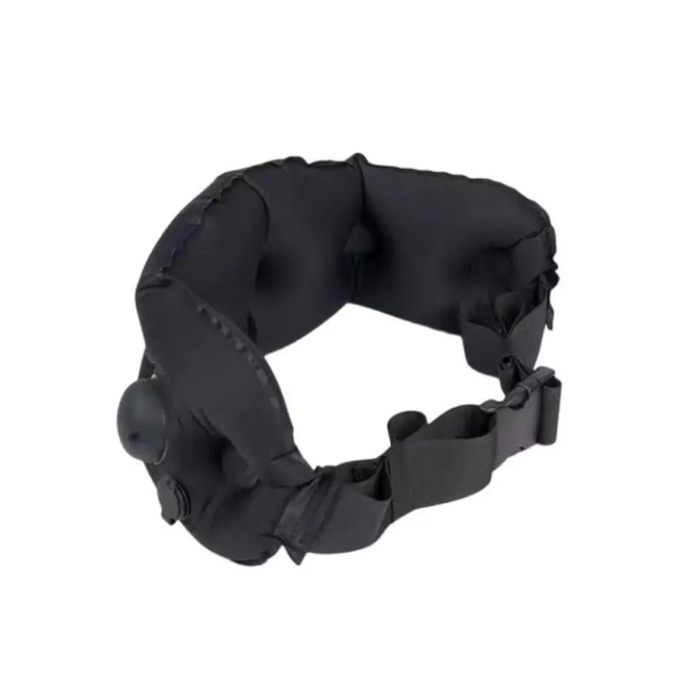 Portable Inflatable Lumbar Pillow with Storage Bag Press Self-Inflation Lumbar Support Cushion Breathable Adjustable