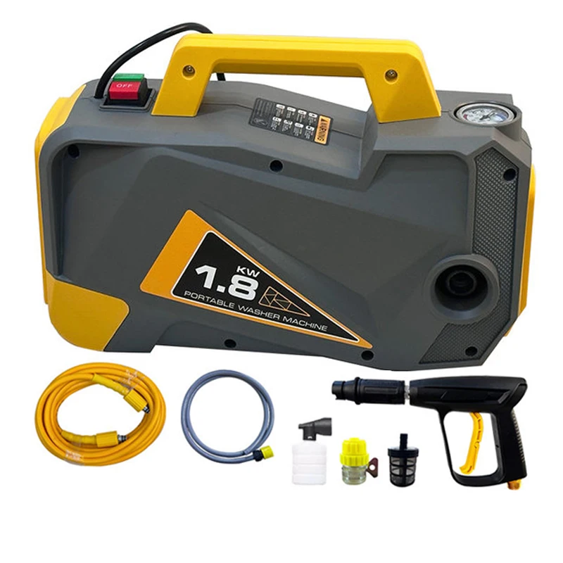 Factory 1800w Brass Induction Motor 100bar Electric Pressure Washer High Pressure Jet Water Pump Self Care Portable Car Washer