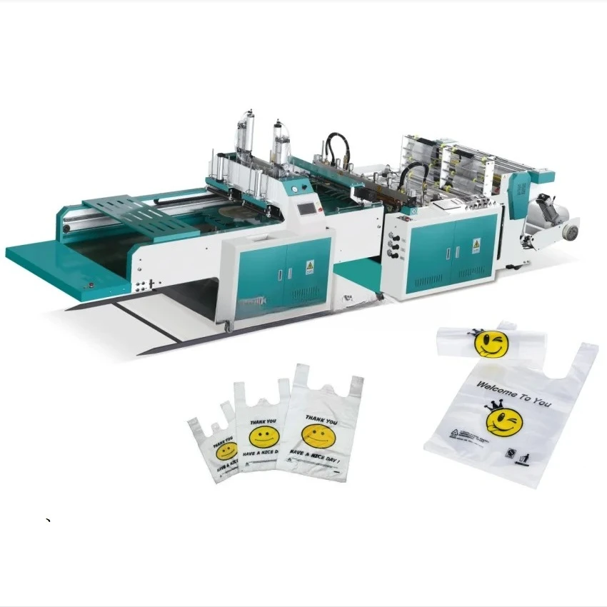 Bag Making Machine Double Layers Four Channel Computer Heat Sealing and Cold Cutting Plastic Bag Making Machine