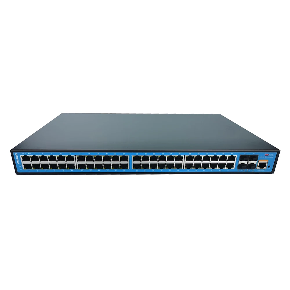 

EWIND Managed POE Switch 48 10/100/1000M Ports Layer 3 Gigabit Ethernet Switch with 4 10G SFP+ Slot for IP Camera Wireless AP