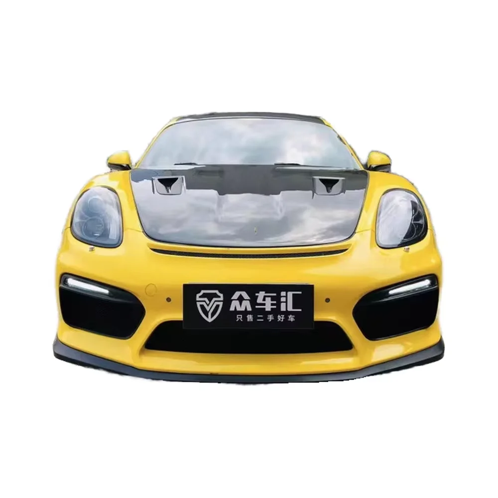 

For Porsches 981 Upgrade GT4 Style Front Bumper Side Skirts Diffuser Spoiler Body Kit