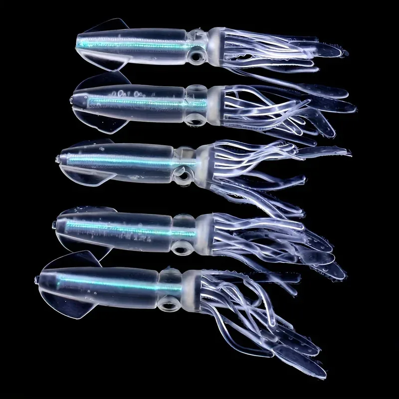 5pcs/Set Bionic Squid Artificial Sea Fishing Lure Bait Outdoor Fishing Accessories for Enhanced Catching