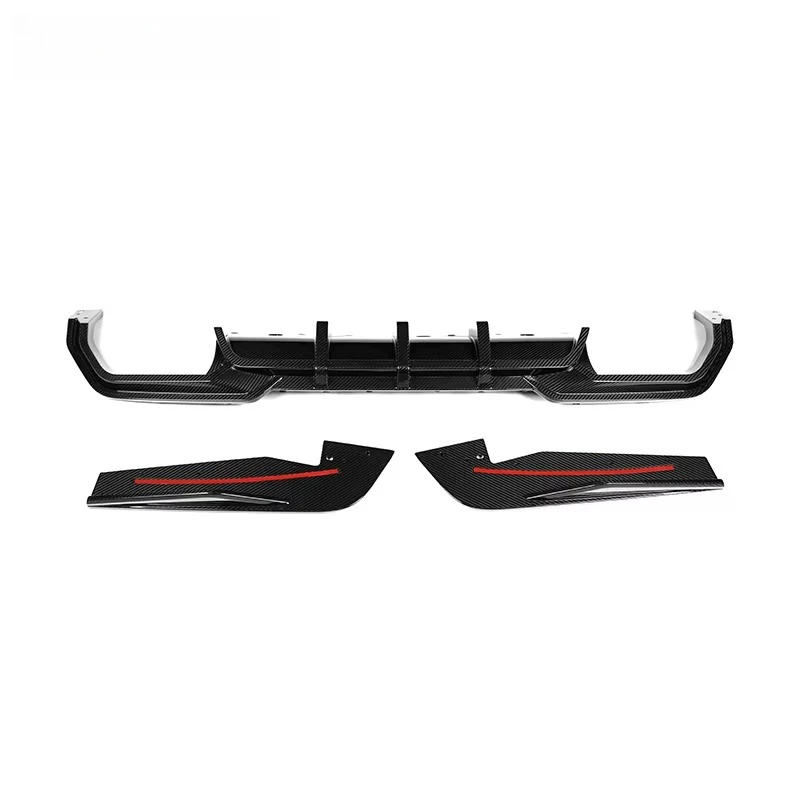 

M8 Diffuser Dry Carbon Fiber Rear Bumper Lip Side Splitters for M8 F93 F92 F91 2020-IN Rear Lip Winglets Double-door / Four-door