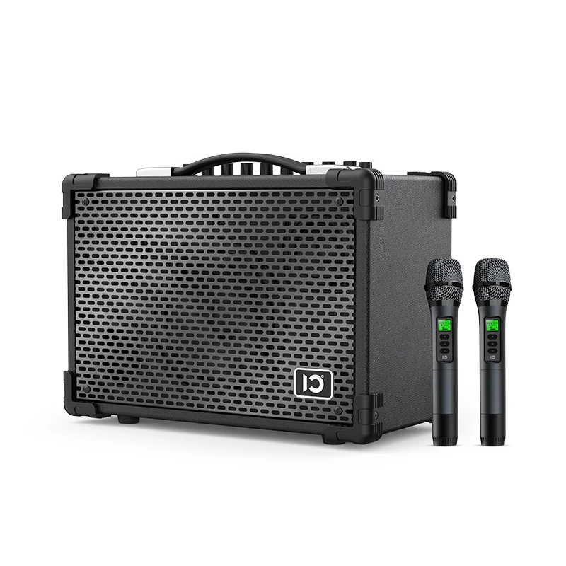 

SHIDU Portable 120W Two Way 8" Bass Acoustic Guitar Amplifier with wireless microphone