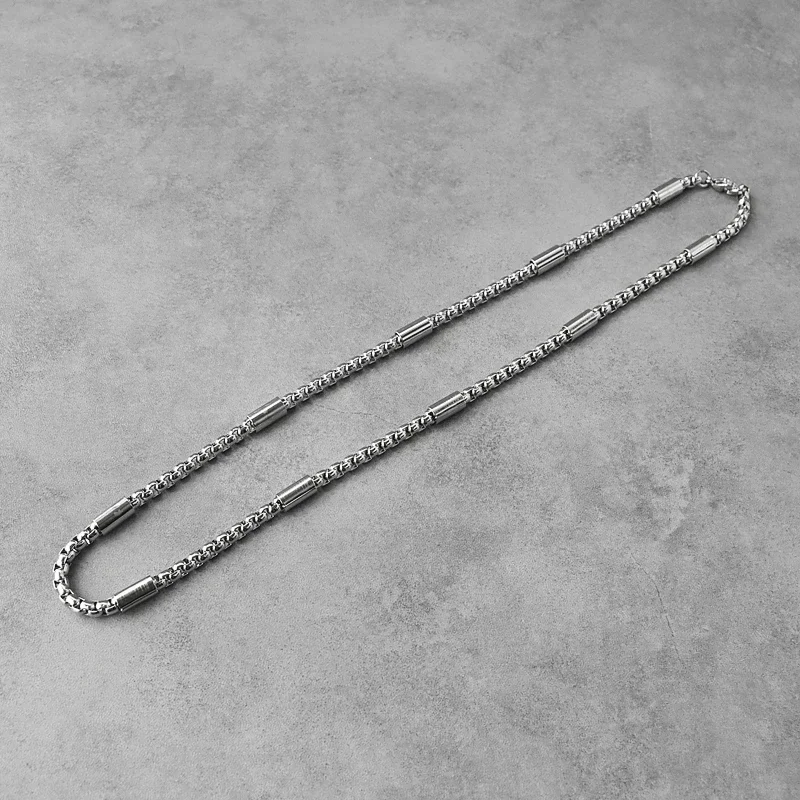 صندوق دائري سلسلة للرجال والنساء ، ستانلس ستيل ، مجوهرات للجنسين ، لون فضي ، 5 مللي متر ، 24"