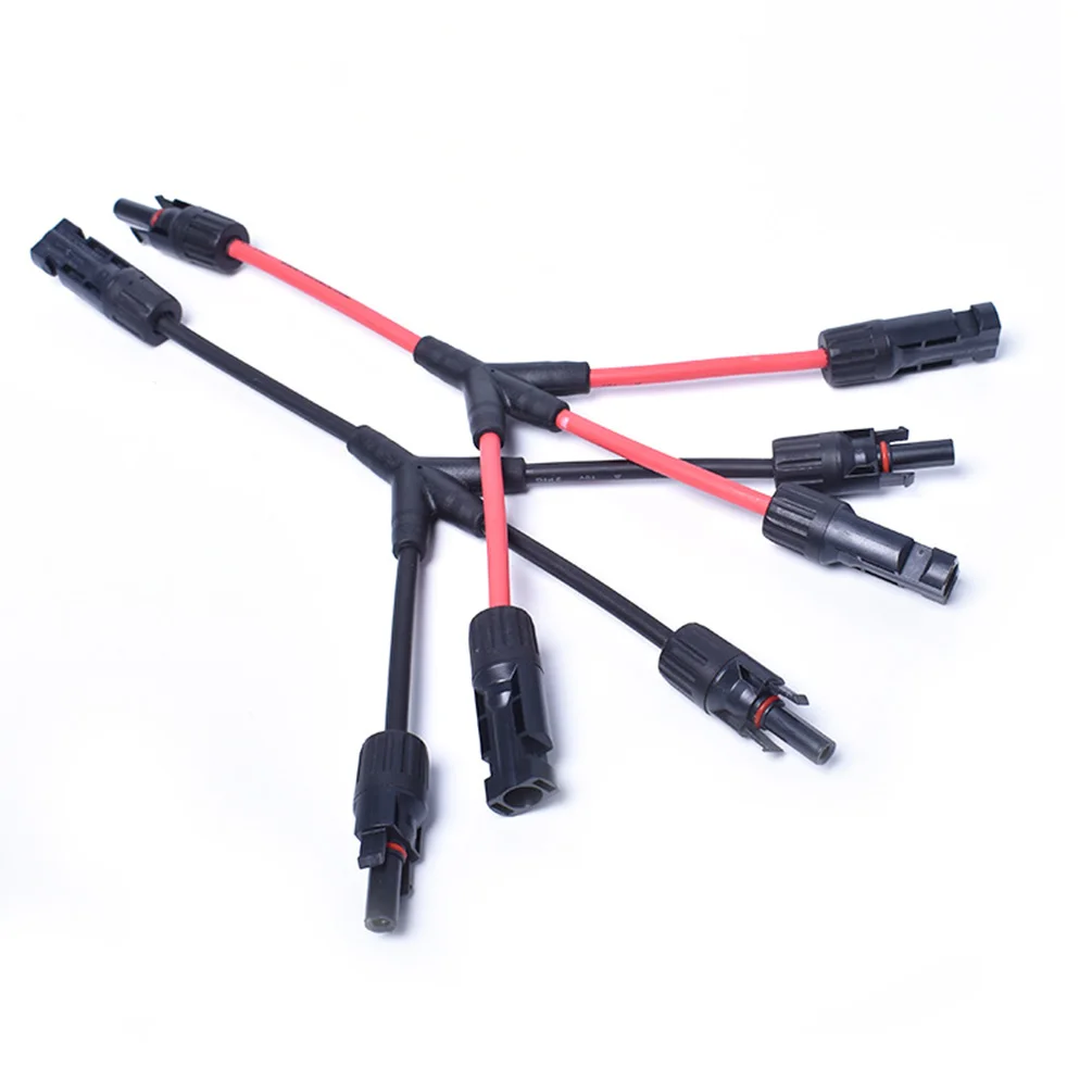 Solar Panel Cable Y Connector 2/3 to 1 Solar Panel Plug Solar Branch Adapter Photovoltaic Connectors Panel Cables