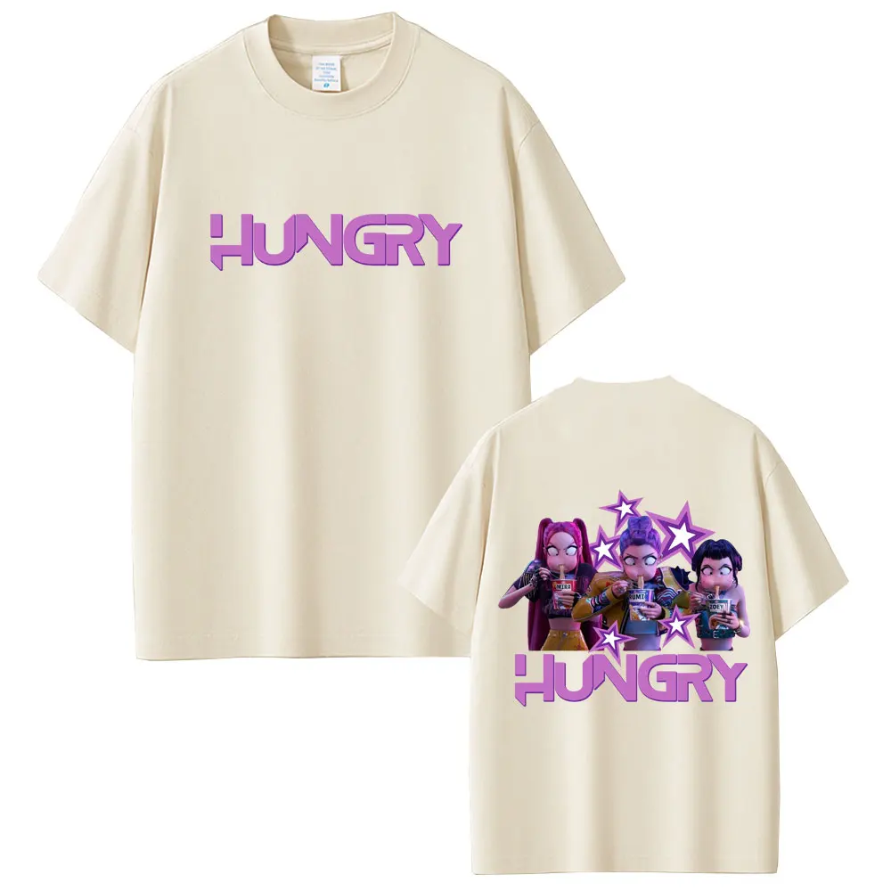 

Kpop Demon Hunters T-shirt Cute Funny Rumi Mira Zoey Eat Ramen T Shirts Men's Women Cartoon Fashion Casual T-shirts Streetwear