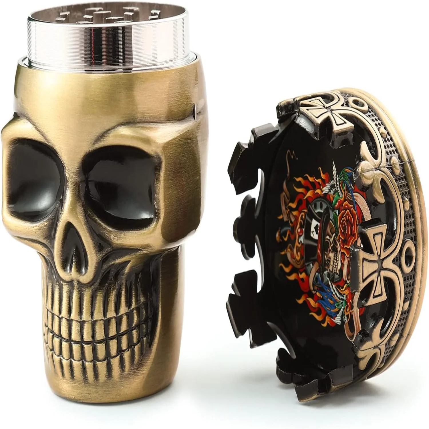 Penggiling Tengkorak, Hadiah Penggiling Bumbu, 1,7 Inci