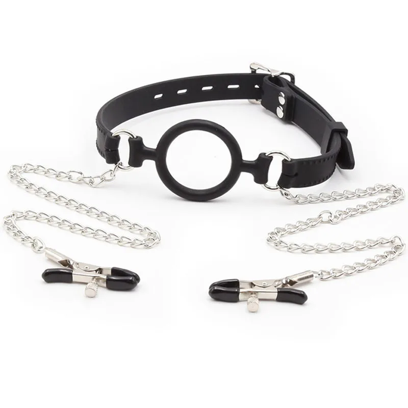 Silicone Oral Sex Ring Open Mouth Gag Flirting Bondage Adult Games Erotic Toys BDSM Restraints O-ring gag Sex Toys For Couples