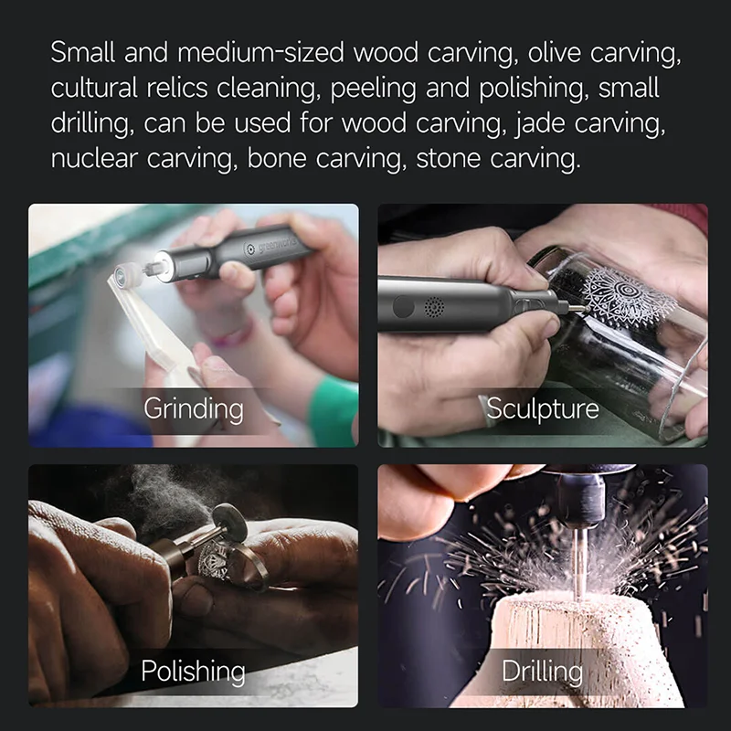 ليثيوم الكهربائية طحن مجموعة المنزل الخشب نحت متعددة الوظائف طاحونة النقش القلم الحفر الكهربائية أدوات تلميع الطاقة