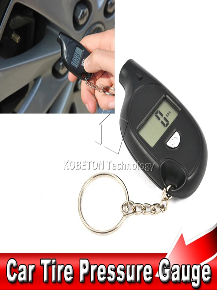 Mini Tire pressure gauge Portable keychain Style PSI, Kpa, Bar Pressure Gauge Tire air pressure test Meter digital display