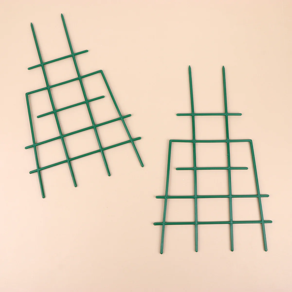 

5 pcs Plant Support Stand Durable Plastic Green Coating No Tool Assembly For Climbing Vegetables Flowers Garden Trellis Cage