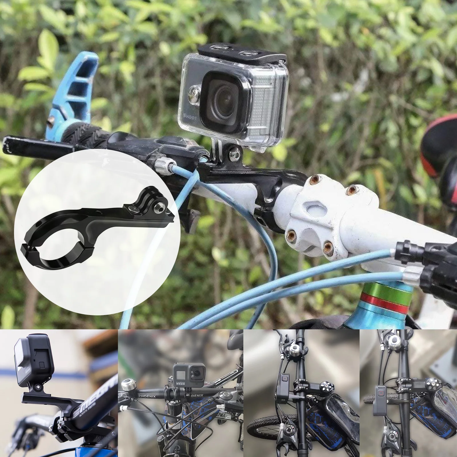 Aluminum Bike Bicycle Motorcycle Handlebar Mount Holder for Gopro HERO11 10 9 8 7 6 5 4 3/2/1 HD Camera Accessories