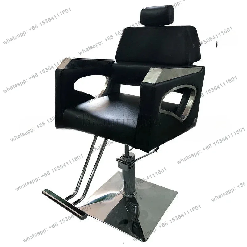 

FG17Manufacturer's foreign trade barber chair can reclined special stainless steel hair cutting stool for lifting shaving reclin
