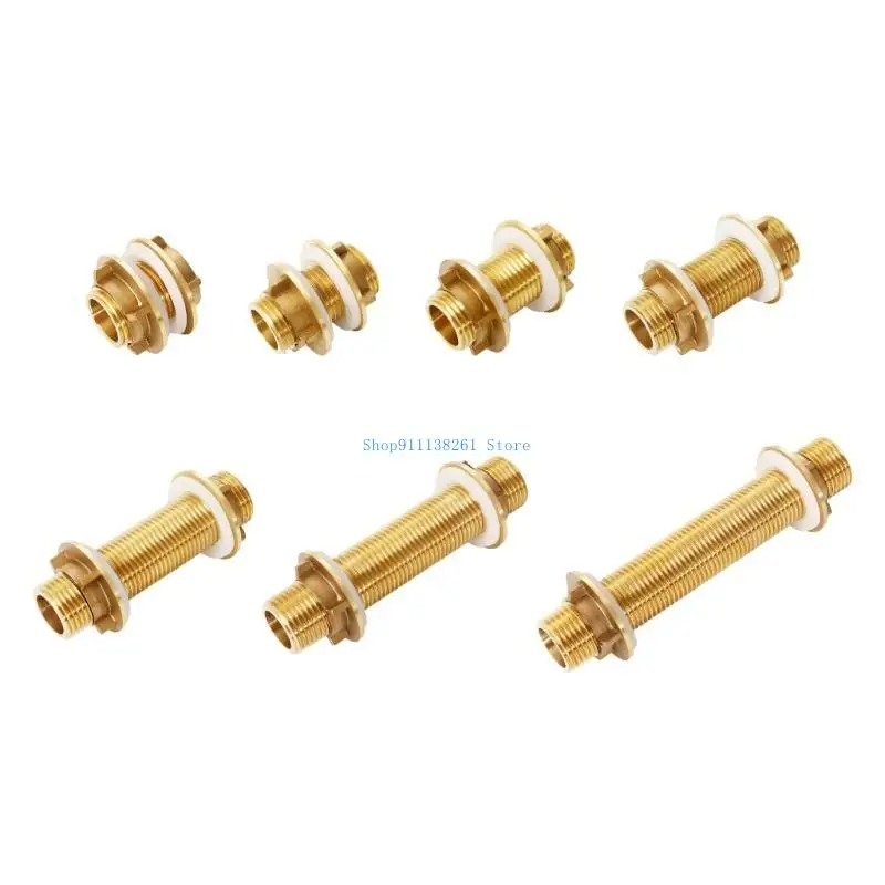

H05E Brass Bulkhead Adapter Fitting Secure Water Connection for Various Pipe Diameter