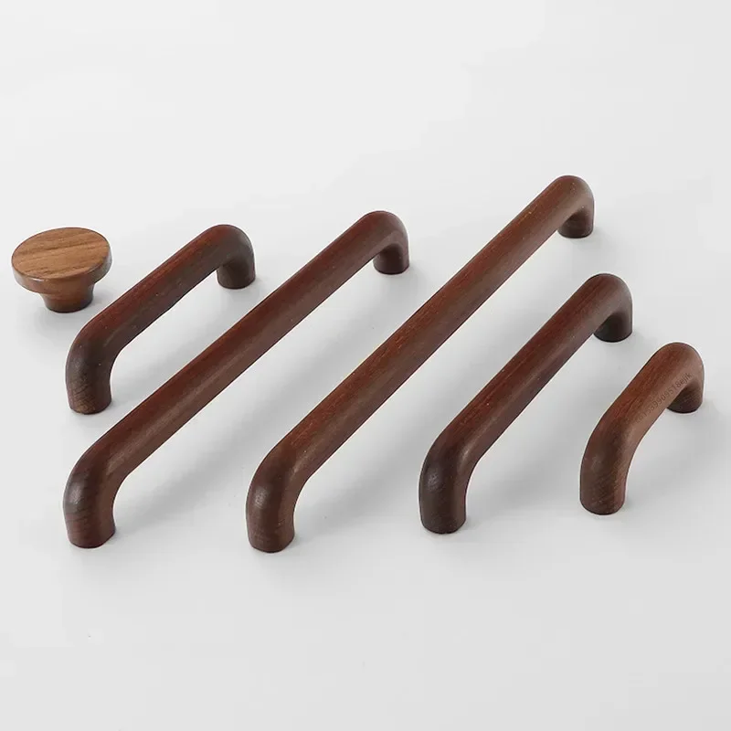 호두 너도밤나무 주방 캐비닛 손잡이 서랍, 단단한 목재 가구, 나무 문 서랍 손잡이, 가구용 찬장 손잡이