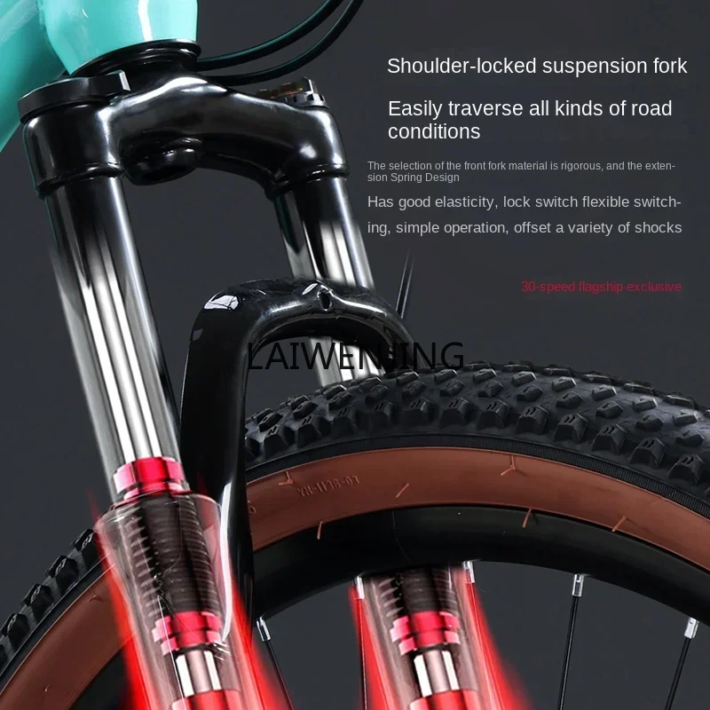 Soft Tail Mountain Bike Double Shock Absorber Bike Youth Off-Road Variable Speed Light Men's and Women's Mobility Bike