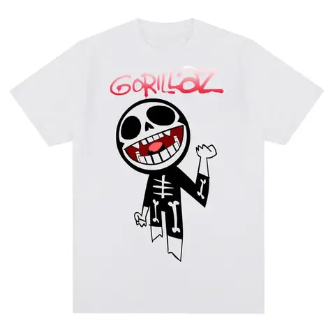 Musikband Gorillaz Punk Rock Tryck T-shirt 90-tals Casual Mode Kortärmad Plus Size T-shirt Unisex 9 best sales Funko Pop Gorillaz - №5