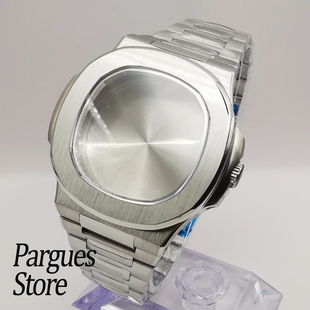 

42mm steel watch case strap sapphire glass fit NH35 NH36 movement