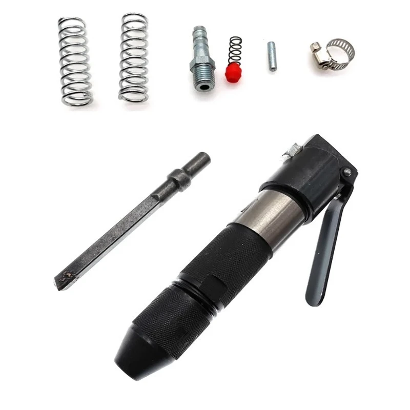 Stone Pneumatic Engraving Machine Powerful Air Hammer Stone Art Carving Tool Stone Relief Carving Pen 5500BPM With 4 Inch Cutter