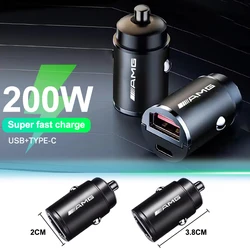 200W USB Car Charger Fast Charging Mini Pull Ring Car Phone Charger For Mercedes Benz AMG W203 W204 W205 W211 W212 W213 GLC GLA