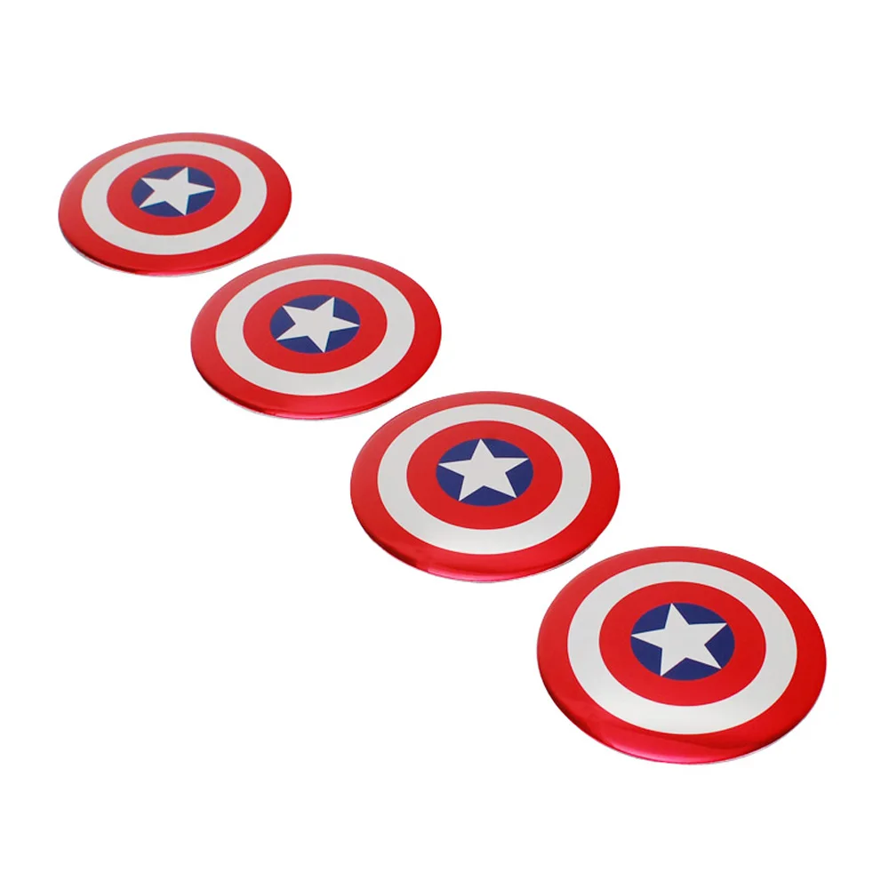 Universal 56mm Captain America Deadpool Spider-Man Car Wheel Center Emblem Hub Cap Sticker for Honda Toyota Mazda Jeep Nissan - view 3