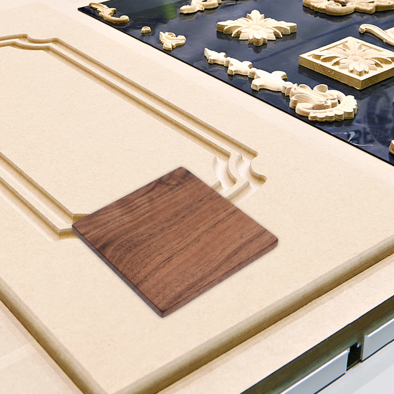 

2pcs Thickened Wood Plank Unfinished Black Walnut Diy Carving Blank Durable Woodworking Material For Shelves Walls Crafts Blocks