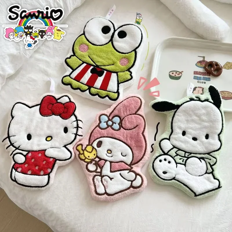 

Новое полотенце для рук Sanrio Hellokitty Melody Pochacco, мягкое водопоглощающее быстросохнущее утолщенное полотенце с героями мультфильмов, детский незаменимый подарок