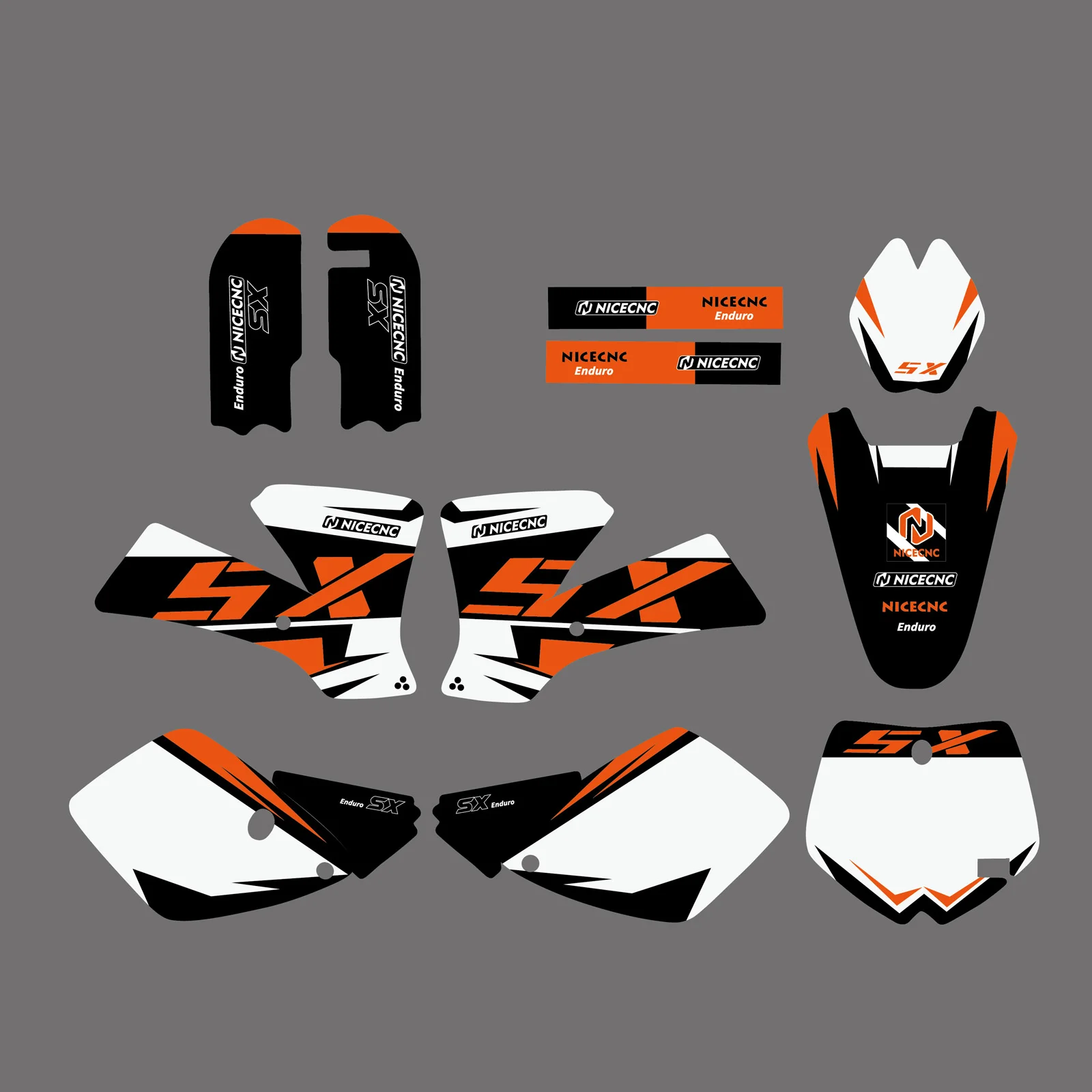 

NICECNC For KTM SX65 SX 65 2002-2008 Motocross Graphics Background Decals Sticker Customize Decoration 2007 2006 2005 2004 2003