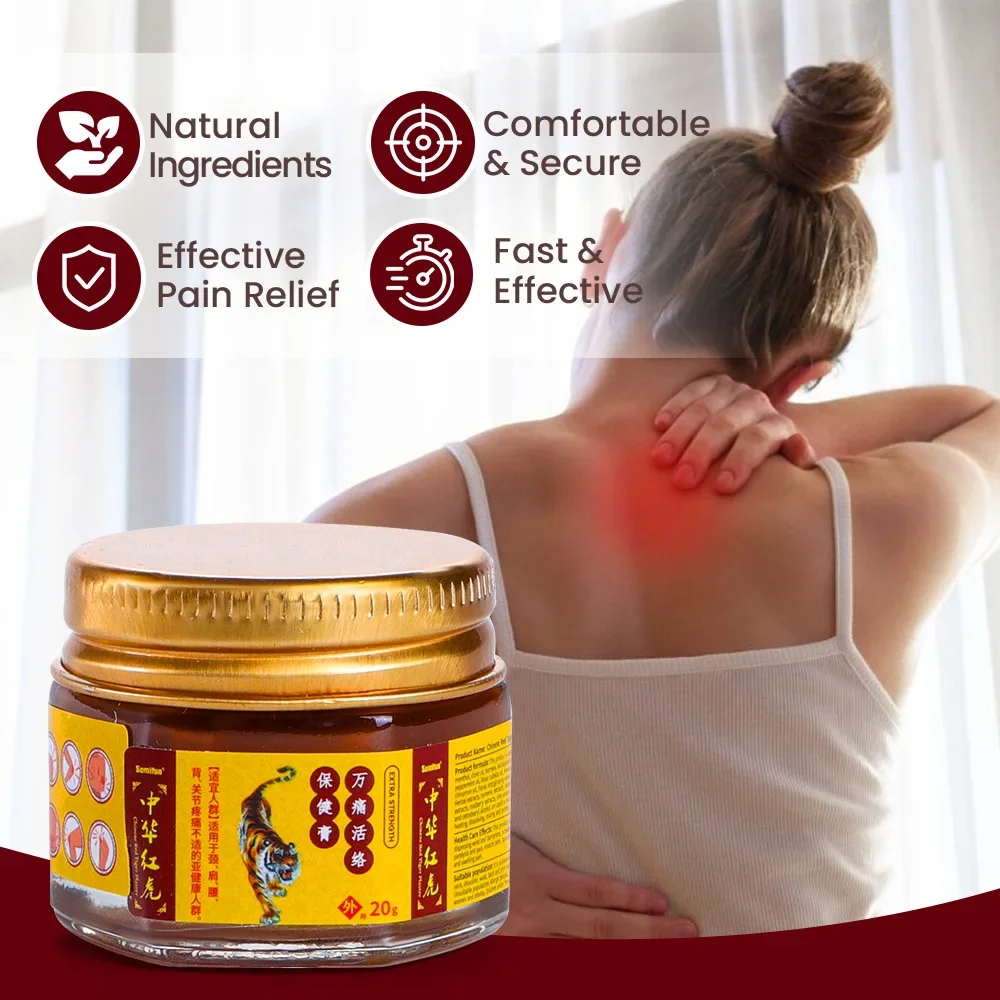 Chinese Red Tiger Ointment Strong Efficient Relieving Muscle Pain Cream Neuralgia Acid Stasis Rheumatism Arthritis Treatment