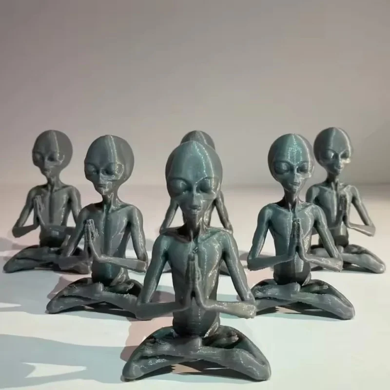 

New Mysterious Alien Meditation Ornament - Suitable Desktop Art for Home & Guest Console Table Decor