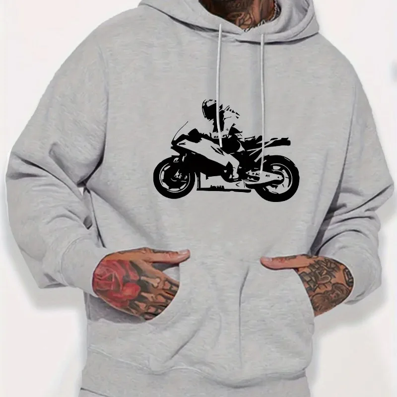 نمط عصري رياضي مريح كاجوال عصري فضفاض جيب دافئ مقنعين البلوز رسالة مطبوعة الرجال مقنعين