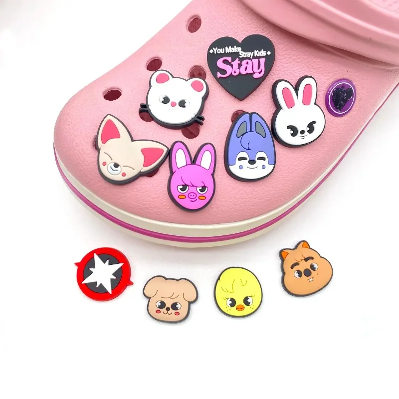 

The Latest Model Skzoo Korean Team Shoe Buckle Hole Shoe Flower Diy Soft Rubber Shoe Accessories Cartoon Accessories Versatile