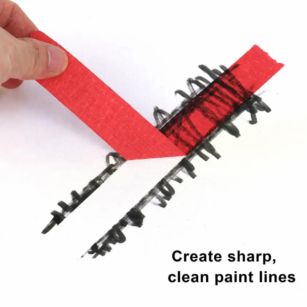 2rolls Red Painters Tape-Masking Tape Multi-Surface, Smart Adhesion, Indoor & Outdoor -  Paint Tape for DIY, Labeling, Art, Car view 4