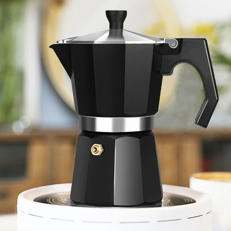 European Style Moka Pot Espresso Coffee Pot Aluminum Coffee Pot Household Portable Coffee Maker