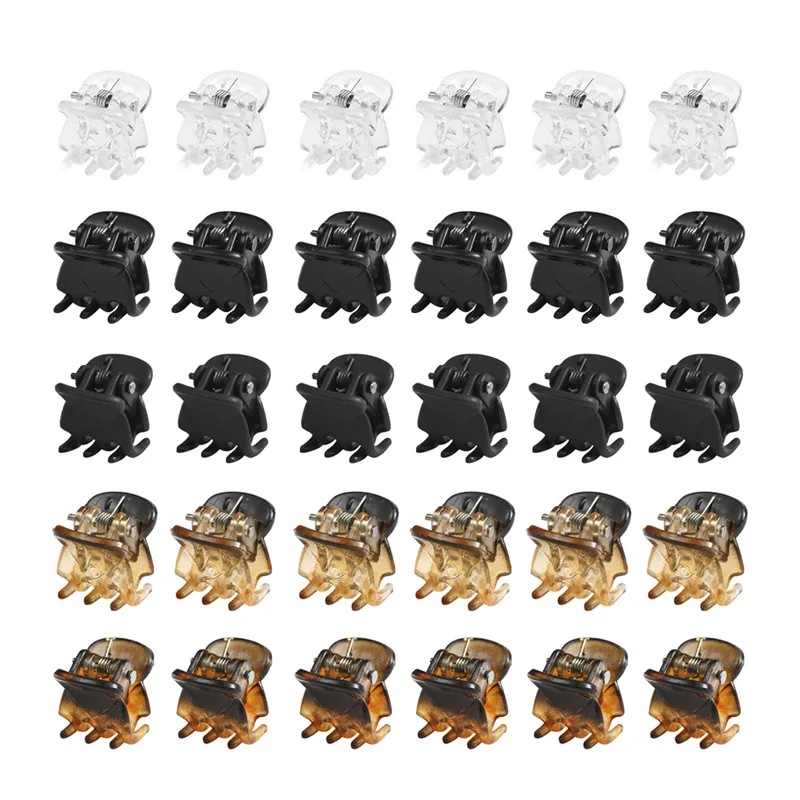 1,5 см, 20 шт./компл., матовая черная мини-заколка, партия, женская маленькая заколка для волос, детская заколка для волос с головой принцессы, головной убор