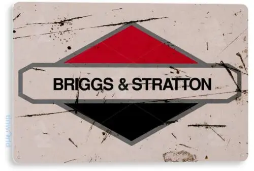 Briggs & Stration Engine Garage Shop Mowers Rustic Metal Tin Sign B602